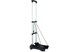 MAYQMAY 88lbs/40KG 2-Wheels Folding Personal Luggage Cart Trolley Cart Hand Truck with Binding Belt for Home and Office Use, 