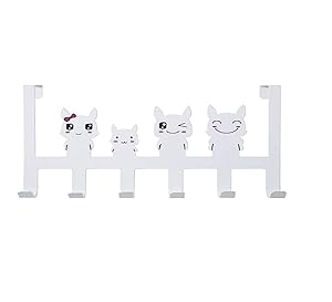 SYGA Kitty Hanger for Home Kitchen Over Door Hanging Rack Holder_White