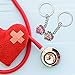 Zhanmai 5 Pack Nurse Gifts Keychains 2025 Nursing Week Appreciation Graduation Gift for Women Thank You Party(Pink, Blue, White, Purple, Mixed Color)