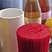 Universal Knife Block - Porcelain Holder w/ Magnetic Bristles - Without Knives, Cylinder, White - by Sweese