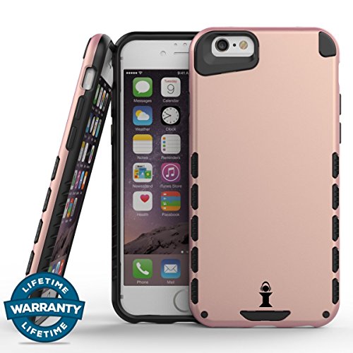 iPhone 6/6S Case, iDefender LITE-ARMOR Heavy Duty Shockproof Series Case for iPhone 6/6S (4.7.") Compatible with all US Carriers (Rose Gold)