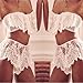 Toraway Lingerie, Sexy Women Exotic Nightwear Lingerie Lace Underwear Set (Large, White)
