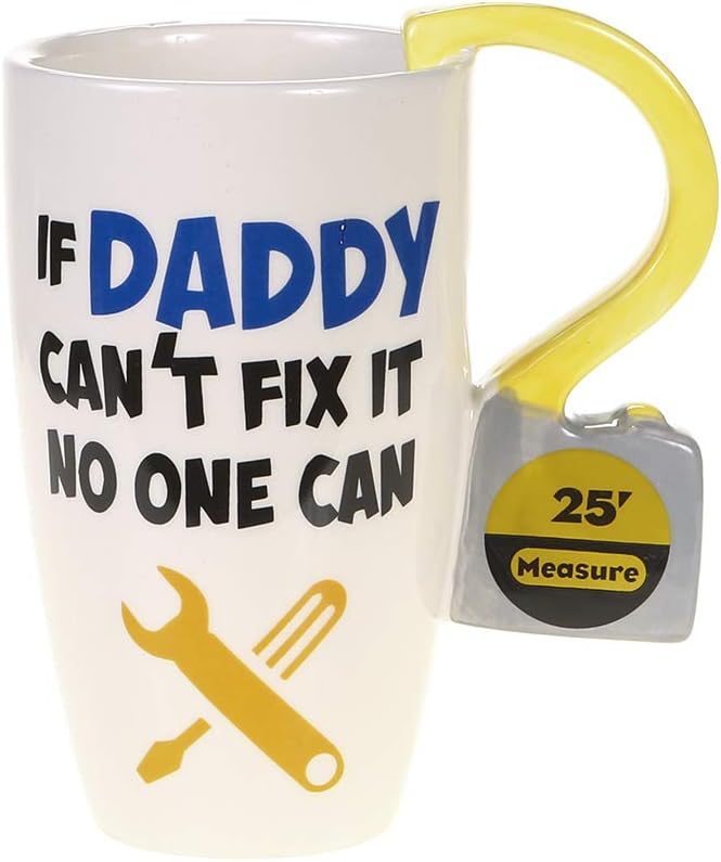 Home Essentials If Daddy Cant Fix it 19oz Tape Measure Handle Mug