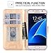 FYY Luxury PU Leather Wallet Case for Samsung Galaxy S7, [Kickstand Feature] Flip Phone Case Protective Cover with [Card Holder] [Wrist Strap] for Samsung Galaxy S7 2016 Gold