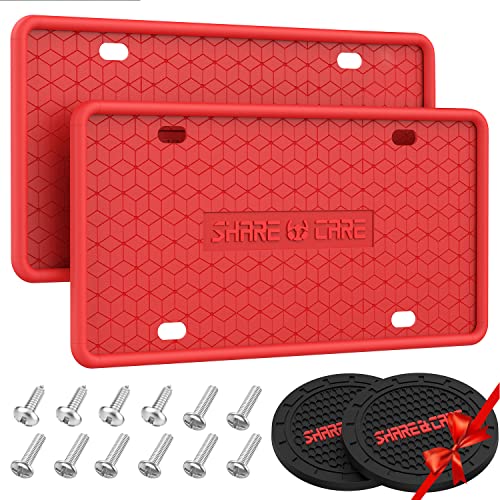 QiqaMole Silicone License Plate Frame Front Back