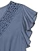 Bebonnie Trendy Tops for Women, Women's Lightweigh Chiffon Casual Summer Shirts Grey Blue XL