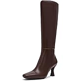 Anne Klein Women's Perfektion Mid Calf Boot, Dk Brown, 10
