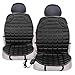 Zone Tech Car Heated Seat Cover Cushion Hot Warmer - 2-Piece Set 12V Heating Warmer Pad Hot Black Cover Perfect for Cold Weather and Winter Driving