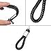 Hongyingcar Hand Made Leather Rope Weaving Keychain Car Key Pendant for BMW(Black)
