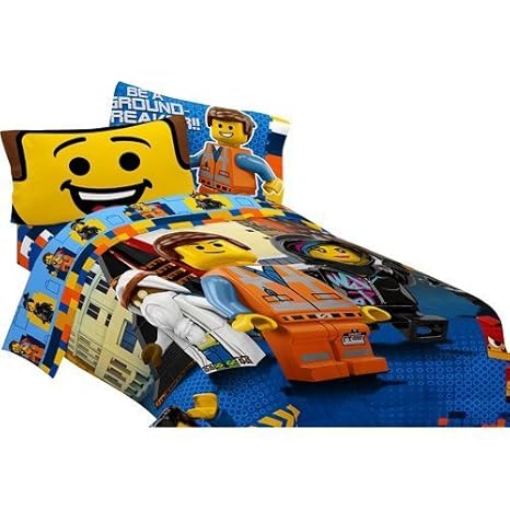 Amazon Com Lego Movie Twin Full Comforter And Sheet Set 4