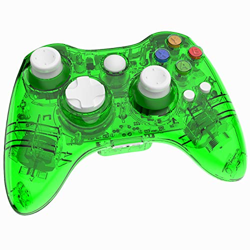 Wireless for Xbox 360 Controller Console Double Motor Vibration Wireless Gamepad Gaming Joypad (Green)