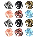 SUBANG 12 Count Hair Jaw Clips Hair Clamps Vintage Simple Irregular Non Slip Claw Clips Hair Accessories for Women and Girls,6 Colors