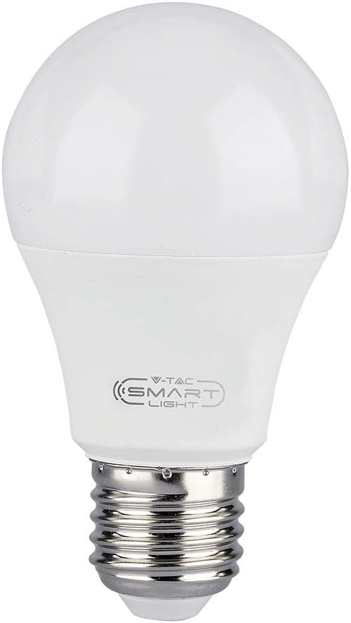V-tac VT-5119 LED WiFi smart lamp - 10W - RGB+W - E27, White E27 A60 Rgb+ww+cw