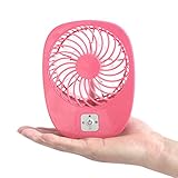 LP Mini USB Output Electric Fan Compact Easy To Carry for the Office , Home , Dorm , Study , Library , Games Room Outdoor Travel , Keep You Cool and Relaxed (Pink)