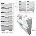 White Wall Mount Hanging File Holder Organizer 6 Pack | Durable Steel Rack, Solid, Sturdy & Wide | for Letters, Files, Magazines & More | Organize The Desktop, Declutter Your Office - Nozzco