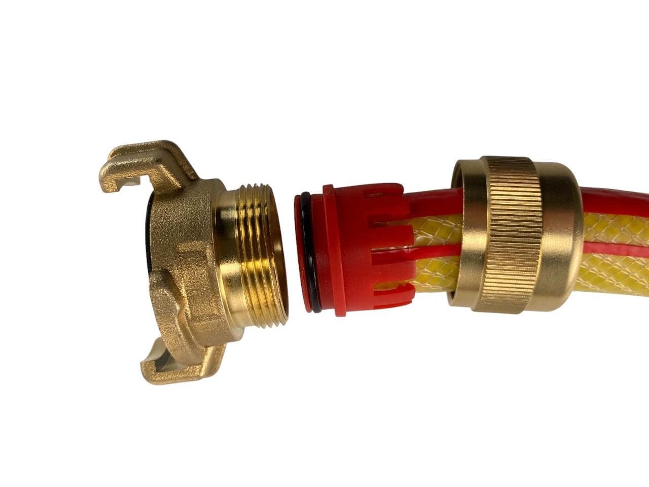 E-Best-Offer Heavy Duty Solid Brass Quick fit Claw Type Fitting to 1/2" Garden Hose,no hoseclips Required just Push on and Tighten