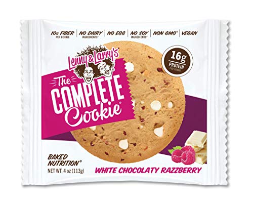 Lenny & Larry's The Complete Cookie, White Chocolate Razzberry, 4 Ounce Cookies - 12 Count, Soft Baked, Vegan and Non GMO Protein Cookies