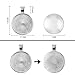 Accmor 40 Pcs Pendant Tray with 40 Pcs 25mm Glass Cabochons, Round Bezel Pendant Blanks Pendant Bases, 1 inch/25mm Jewelry Making Pendants for Photo Pendant Craft, Total 80 Pcs