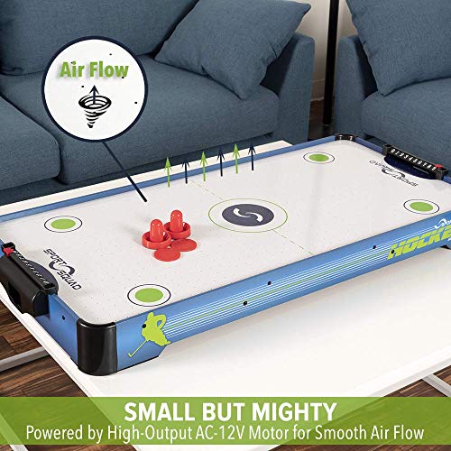 Sport Squad HX40 40-Inch Electric Tabletop Air Hockey Table with 2 Pushers and 2 Pucks (Renewed)