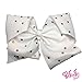 JoJo Siwa Signature Collection Hair Bow with Pastel Rhinestones - White - Sticker Patch Set Included