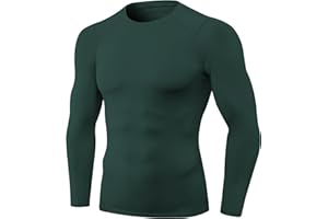 LEICHR 1/3 Pack Men's Compression Shirts Long Sleeve Athletic Workout Base Layer Quick Dry Fit Basketball Football Tops Undershirts