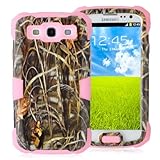 General Shop Glow in the Dark Camo Mossy OAK Tree Case Cover for Samsung Galaxy S3 III I9300 (pink)