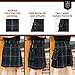 UT Kilts Men's Standard Tartan Utility Kilt, Modern Scottish Kilt for Everyday Wear, Tactical Kilts with Adjustable Hip Straps & Cargo Pockets for Men, Black Watch, 50