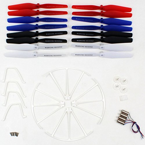 AVAWO Upgraded 4 Colors Syma X5UW X5UC Spare Parts Main Blade Propellers & Motor & Propeller Protectors Blades Frame & Landing Skid Included Mounting Screws for RC Mini Quadcopter Toy AVAWO Upgraded 4 Colors Syma X5UW X5UC Spare Parts Main Blade Propellers & Motor & Propeller Protectors Blades Frame & Landing Skid Included Mounting Screws for RC Mini Quadcopter Toy