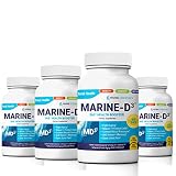 Marine-D3 340mg Anti-Aging Dietary Supplement with Vitamin D3, Omega 3 Fish Oil and DHA by Marine Essentials (240 Soft Gel Caps)