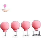 JIELUO Facial Cupping Therapy Set Plastics, Eye Face Vacuum Massage Anti Cellulite Cup - Silicone, for Beauty Body Cup Lymphatic Fascia(Rose)