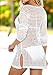 DEARCASE Women's Split Bikini Coverup Knit Crochet Tunic Cover up Beachwear
