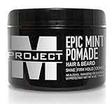 Mint Pomade - Best Water Based Hair and Beard formula for Curly, Wavy, Straight, Thick, or Thin Hair - Gives Medium Hold, Control, and High Shine guaranteed to make your look EPIC