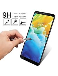 FilmHoo [Pack 3] Compatible con LG Stylo 5 [cobertura completa] templado vidrio Protector de pantalla avanzado claridad anti-arañazos burbuja libre táctil precisa