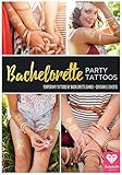 Bride & Bachelorette Party Tattoos 50+ Premium Designs 5 Sheets of Temporary Tattoos