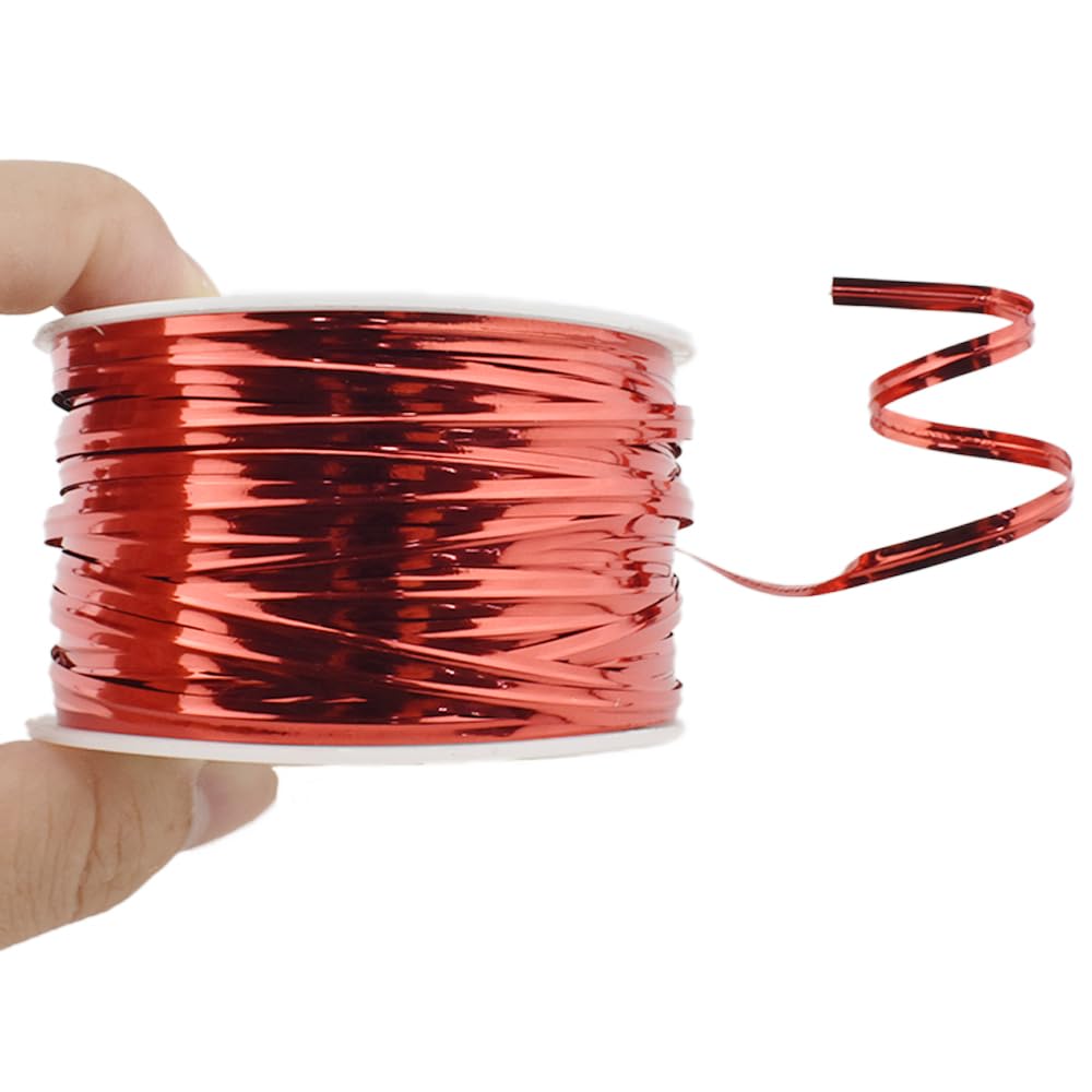 Photo 1 of HAHIYO 100Yards/300Feet/91M Red Metal Twist Ties Bread Candy Coffee Bag Ties Plant Garden Twist Ties for Cellophane Treat Bag Gift Wraping Bag Plastic Bag Halloween Party Cake Present Art Craft