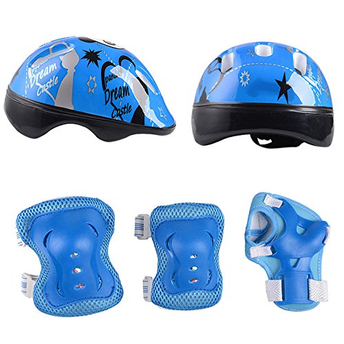 Skateboard Helmet Sets Cycling Roller Skating Helmet Elbow Knee Pads