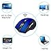 Tsmine Rechargeable Bluetooth Wireless Silent Mouse for PC,Mac and Android OS Tablet(NOT for iPhone or iPad),3 Adjustable DPI,6 Buttons - Blue