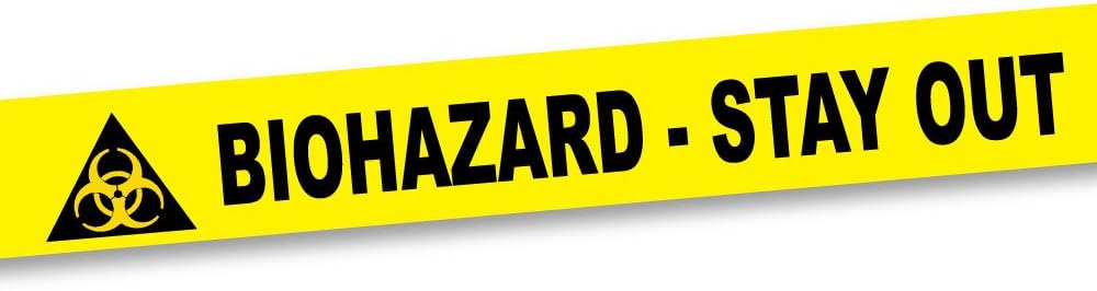 Bigmouth Inc Biohazard Crime Scene Tape 50 Foot Roll Yellow Tape