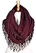 Basico Women Winter Warm Knit Infinity Scarf Tassels Soft Shawl free size