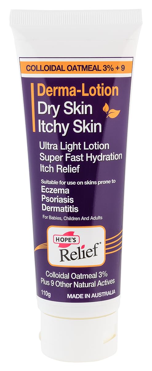 Hope's Relief Derma-Lotion for Dry Skin Cream for Dermatitis Treatment, Ezema and Psoriasis Ultra-Lightweight