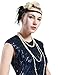 BABEYOND 1920s Flapper Headband Roaring 20s Great Gatsby Headpiece Beaded Black Feather Headband 1920s Flapper Gatsby Hair Accessories