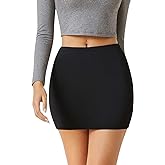 Sweet Hearts Womens Elastic Waist Mini Pencil Skirt - Cotton High Waist Above Knee Basic Bodycon Short Skirt Made in USA