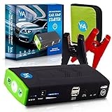 Y&A Market Multi-Function Emergency Car Jump Starter: Power Bank, LED Flashlight, USB Cell Phone Charger, and Battery Adapter for Electronics with Case
