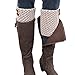 FAYBOX Women's Short Leg Warmer Crochet Boot Cover