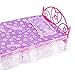 Ameesi 1PC Plastic Miniatures Bedroom Furniture Single Bed for Barbie Dolls Dollhouse
