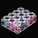 Blulu Clear Bead Organizer Small Bead Storage Containers Set 12 Pieces Plastic Storage Cases Cylindrical Clear Craft Supply Case for Earrings, Rings, Necklace, Threads, Beads(1.9 x 1.5 x 1.5 Inches)
