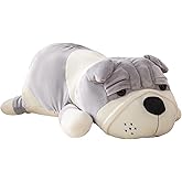Soft Plush Dog Pillow,Cute Gray Stuffed Bulldog Soft Plushies Kawaii Stuffed Puppy Stuffed Animal for Kids Birthdays Gift,Kids Bedroom or Sofa Decor (17.7in 45cm)
