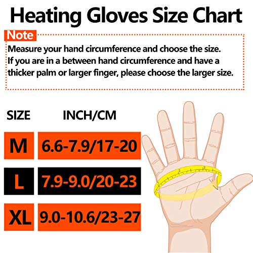 Heated Gloves for Men Women - Electric Heating Gloves, Heated Motorcycle Gloves Battery Rechargeable for Winter Sports