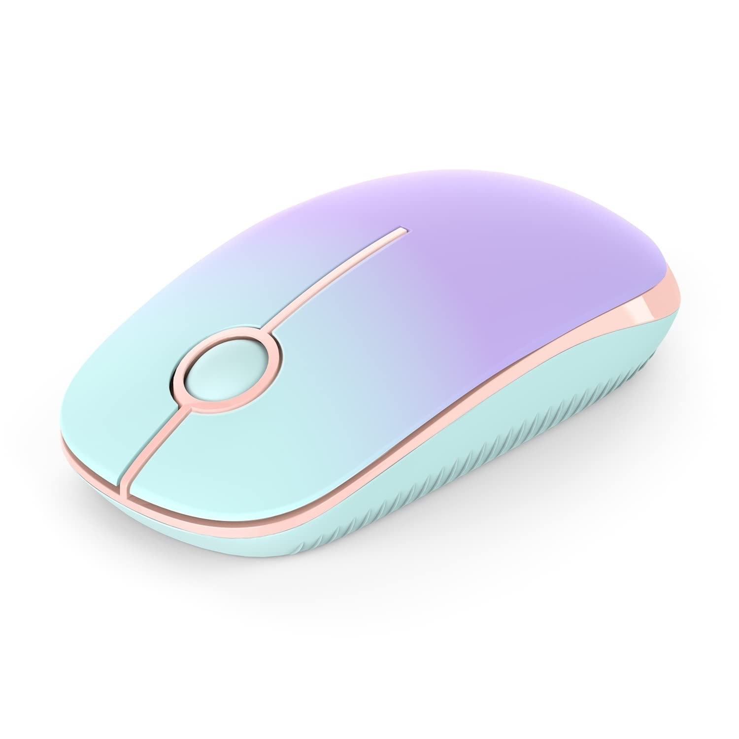 Photo 1 of Vssoplor Wireless Mouse, 2.4G Slim Portable Computer Laptop Mouse with Nano Receiver Quiet Silent Optical Mice for Notebook, PC, Laptop, Computer-Mint Green to Purple