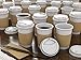 JUMBO Set of 110 - Paper Coffee Hot Cups, Travel Lids, Sleeves & Stirrers -12oz / 360ml - WHITE Paper Cups - to go Coffee Cups, Disposable Travel Mug & Cover Hot/Cold Coffee, Tea & Chocolate, Hot Coco